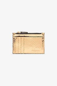 Metallic Snake-Scale Card Holder