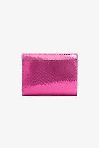 Snake Scale-Effect Metallic Wallet