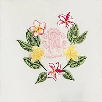 T-Shirt With RC Monogram And Floral Embroidery