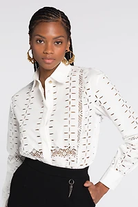 Cut.out embroidered shirt