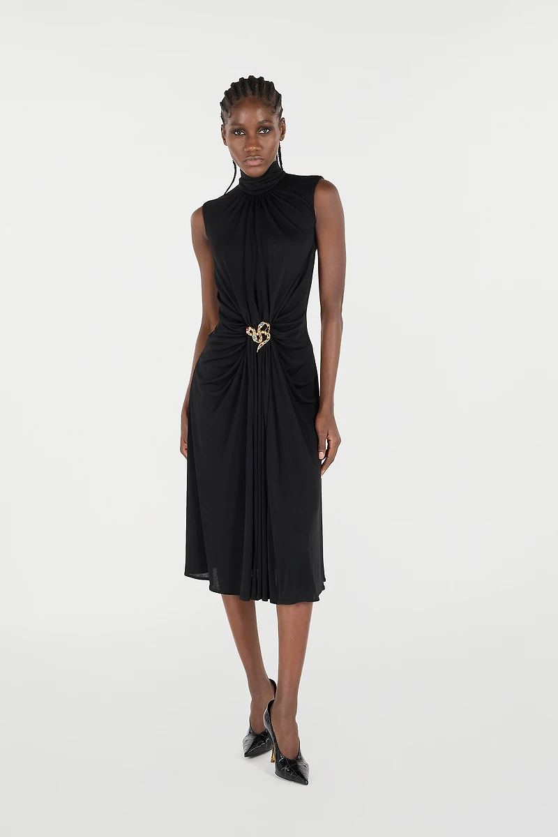 Draped Midi Dress
