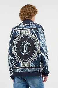 Sweatshirt With Zip And Rubane Print