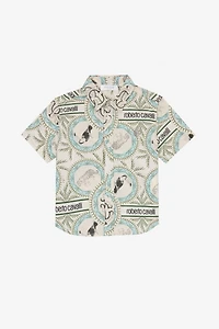 Animal-Print Shirt With RC Monogram And Lettering