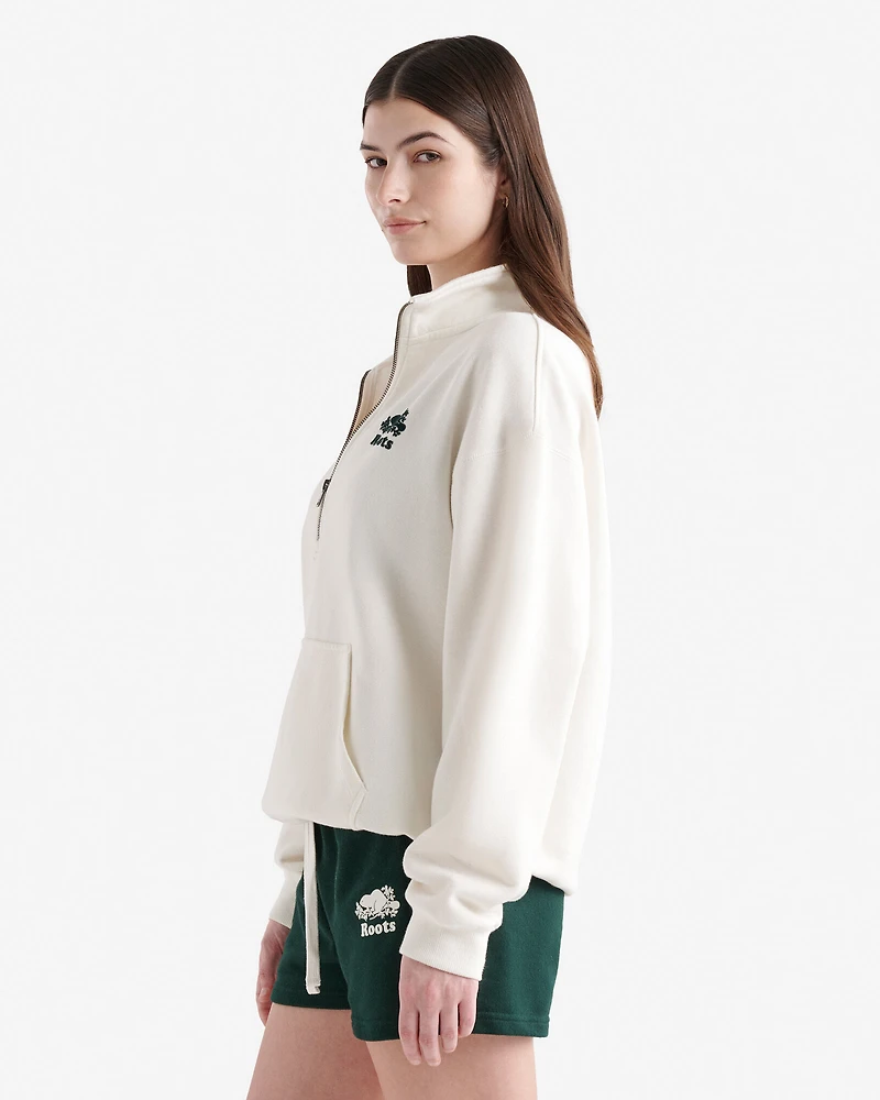Organic Cooper Relaxed Half Zip Stein