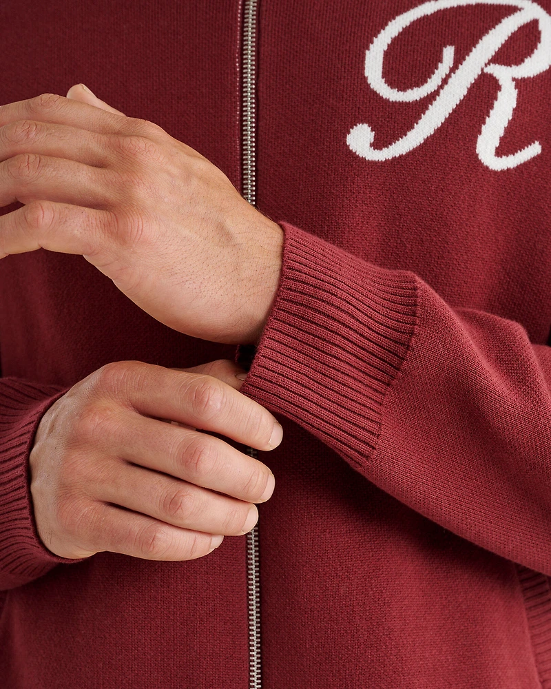 Robson Jacquard Zip Cardigan