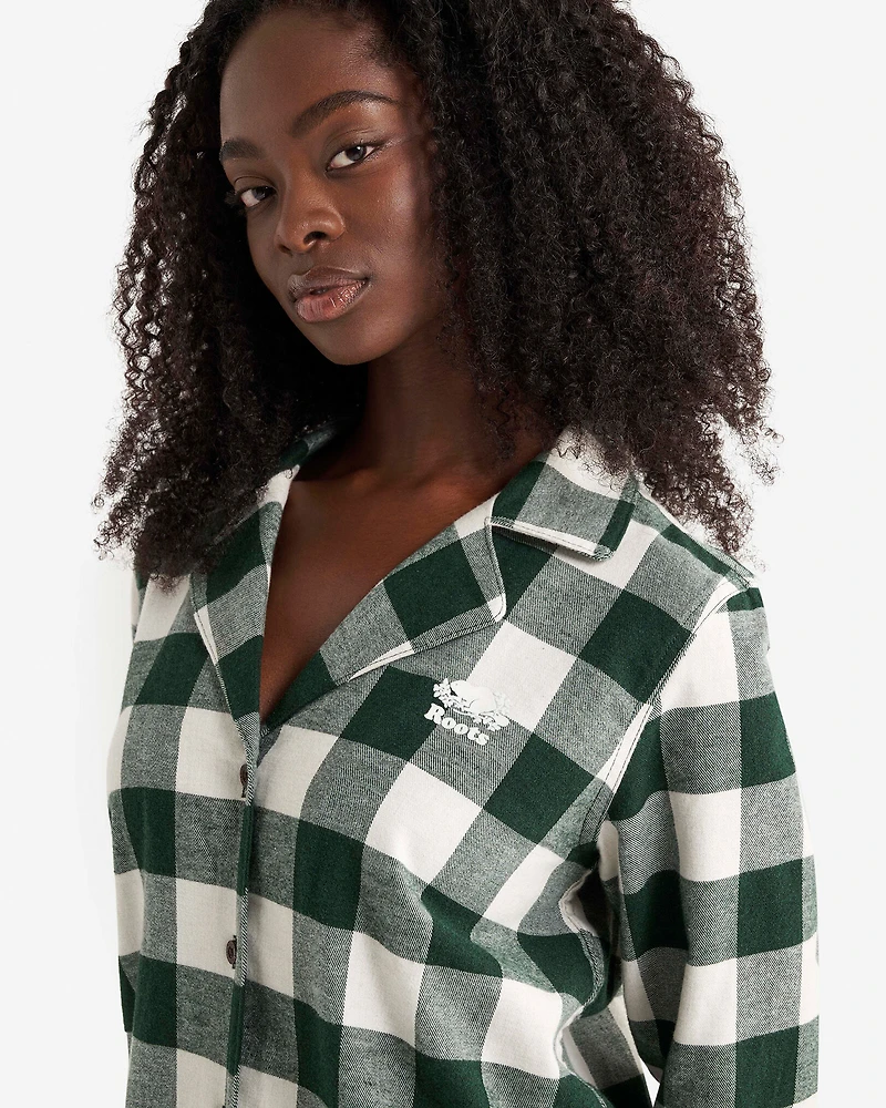 Womens Plaid Pajama Set