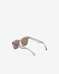 Womens Plastic Modified Square Crystal Sunglasses