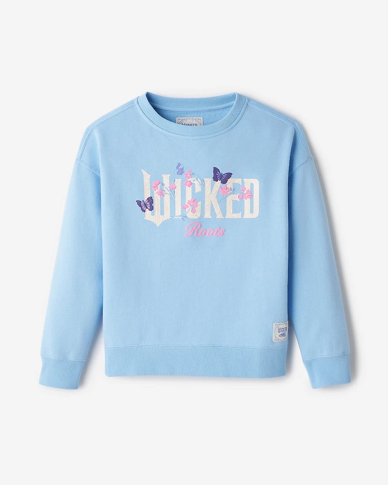 Kids Roots X Wicked Floral Crew Sweatshirt