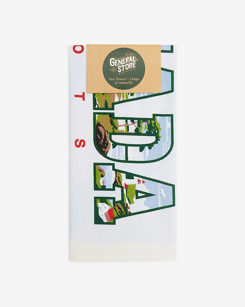 Greetings From Canada Tea Towel