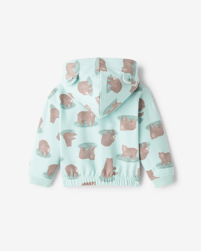 Baby Cozy Bear Zip Hoodie