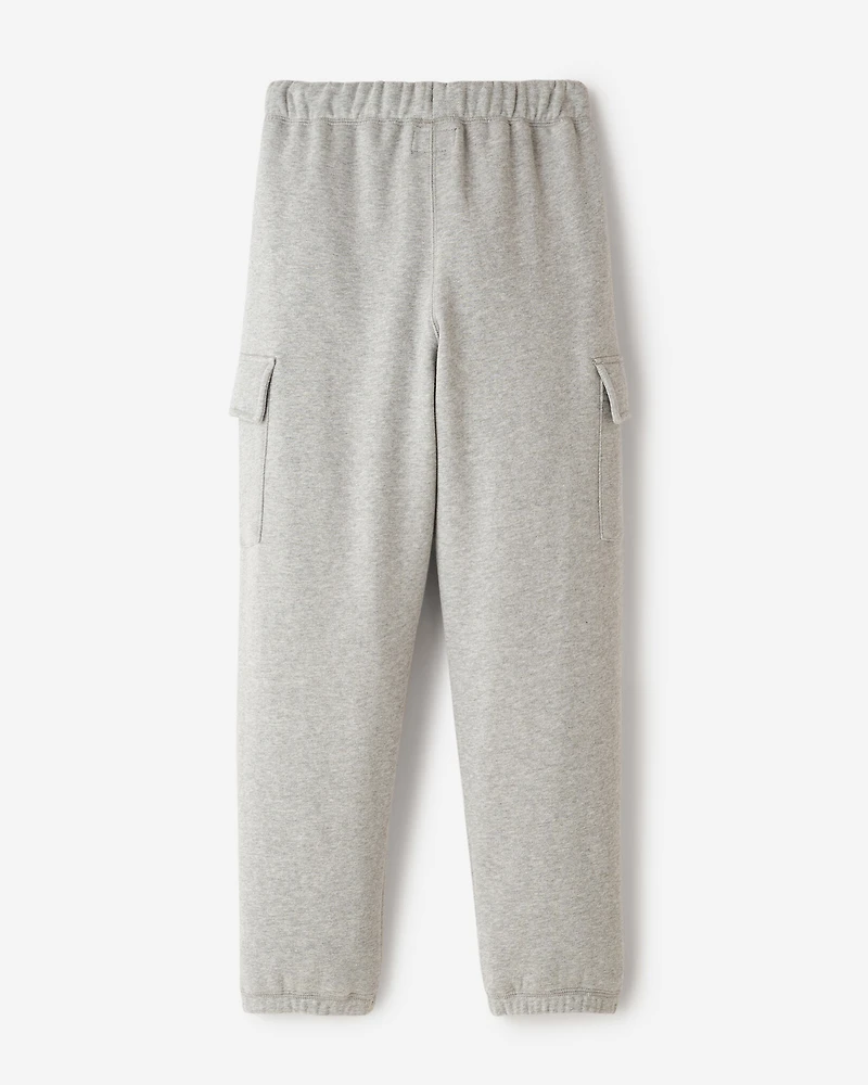 Pantalon cargo décontracté en molleton de coton bio Cooper pour enfants