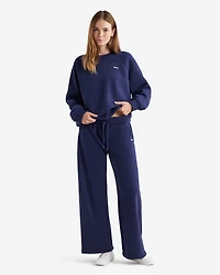 Pantalon en molleton nuage à jambe large