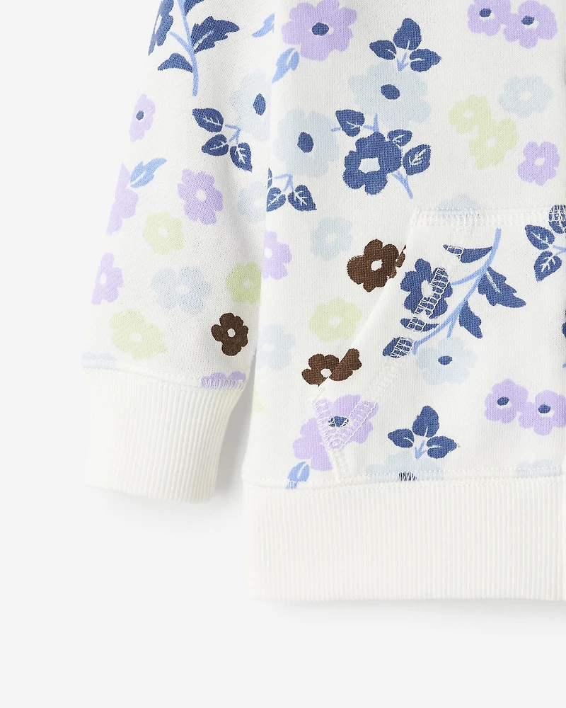 Baby Floral Full Zip Hoodie