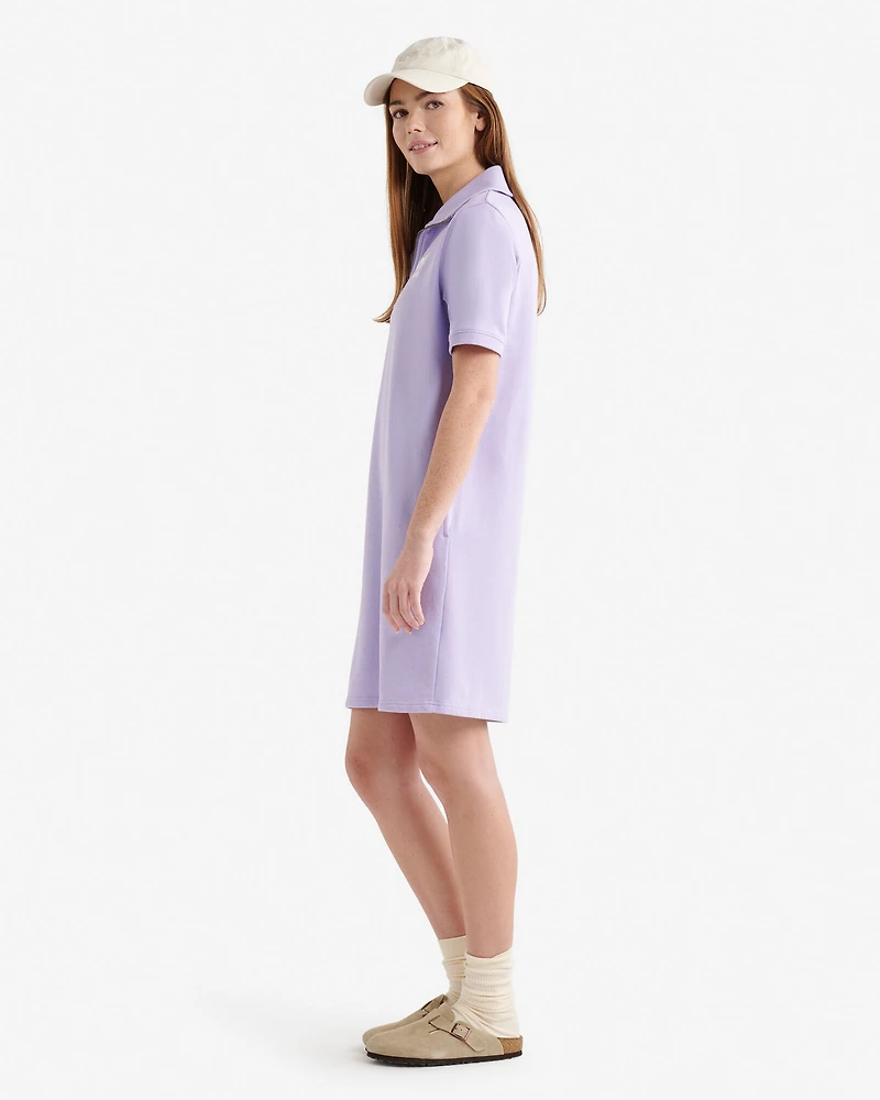 Cooper Terry Short Sleeve Quarter Zip Dress