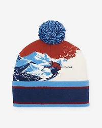 Tuque en tricot intarsia Paysage