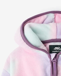 Chandail à capuchon et glissière en micromolleton pour bébés