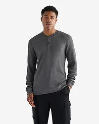 Waffle Long Sleeve Henley