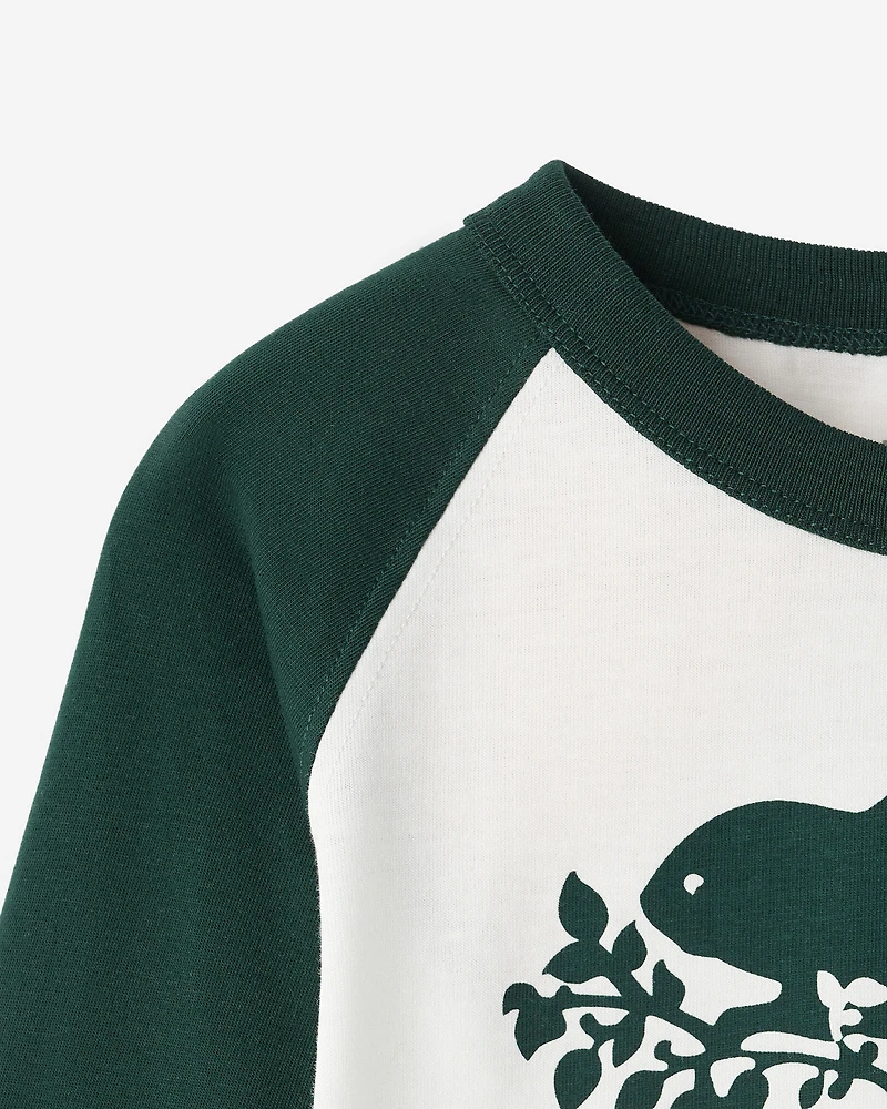 T-shirt style baseball Cooper en coton bio pour tout-petits