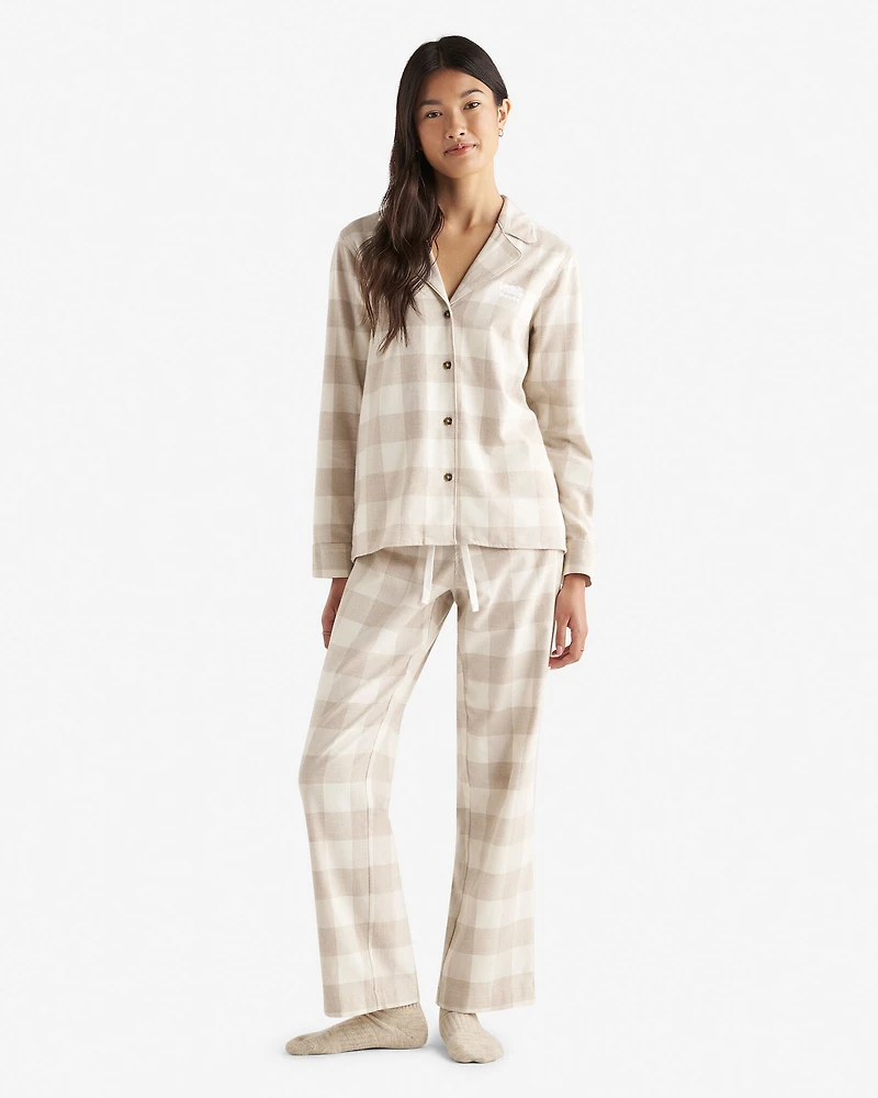 Womens Park Plaid Pajama Set