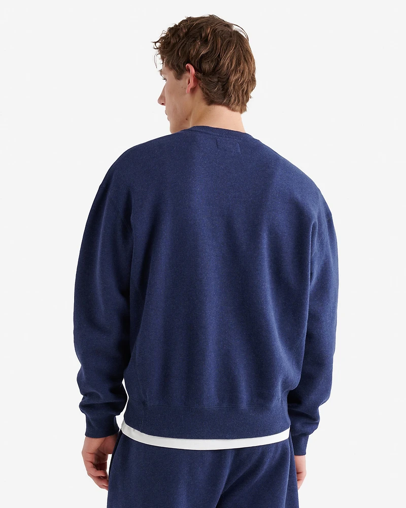 Chandail à col rond original décontracté en molleton de coton bio