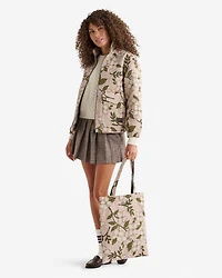 Floral Jacquard Tote