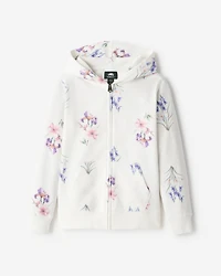 Chandail à capuchon et glissière motif floral Cooper pour enfants