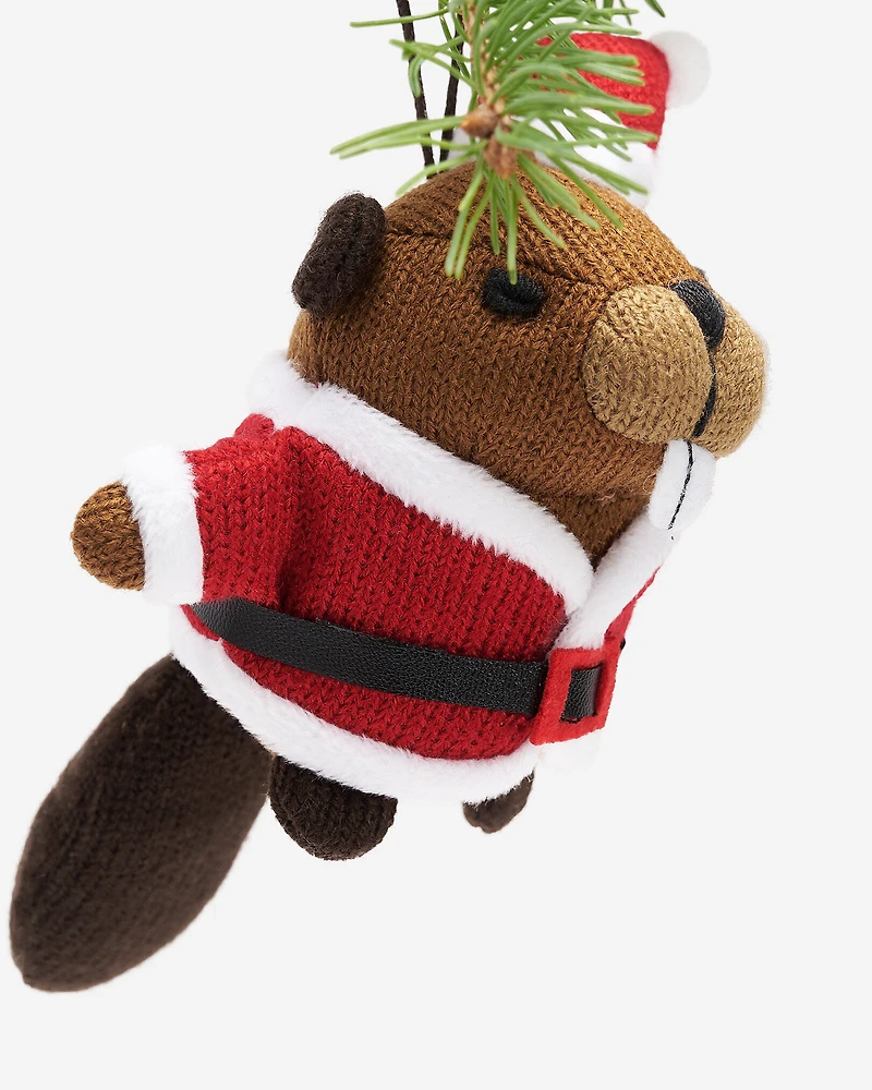 Santa Beaver Ornament  