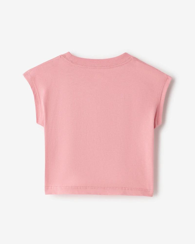 Toddler Girls Sleeveless Boxy T-Shirt