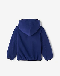 Chandail à capuchon et glissière sport en micromolleton pour tout-petits