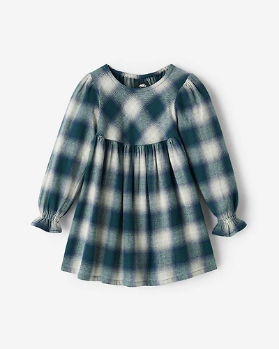 Toddler Girls Plaid Babydoll Dress