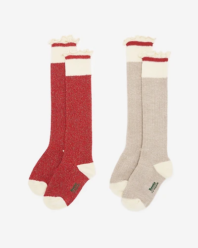 Kids Sparkle Cabin Knee Sock 2Pk