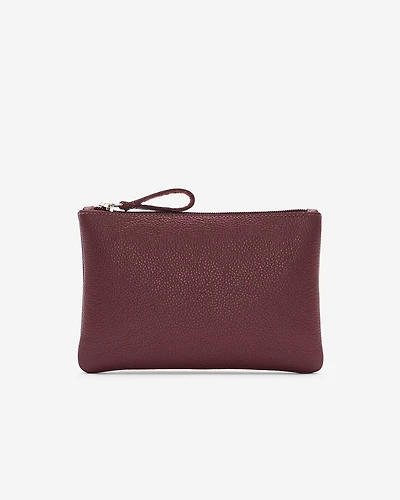 Grande pochette à glissière en cuir Cervino