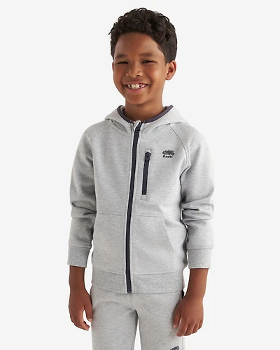 Chandail à capuchon et glissière en tissu interlock Recover pour enfants