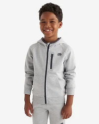 Chandail à capuchon et glissière en tissu interlock Recover pour enfants