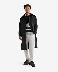 Manteau long en mélange de laine