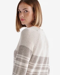 Cabin Stripe Shaker Crew Sweater