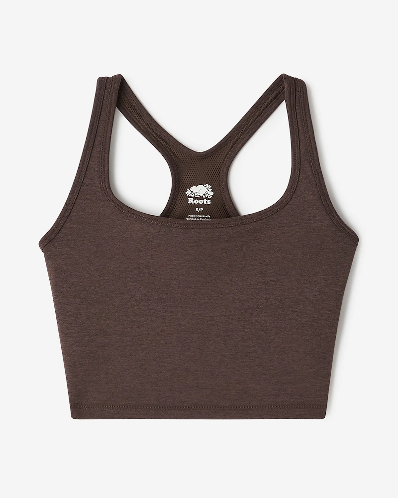 Camisole sport courte en tricot