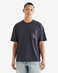 T-shirt décontracté à poche pour homme
