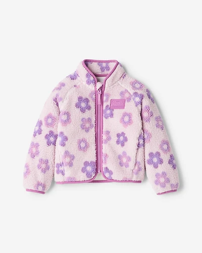 Blouson en mouton à motif floral pour toutes-petites