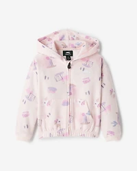 Chandail à capuchon et glissière Terrain de jeu de la nature pour tout-petits