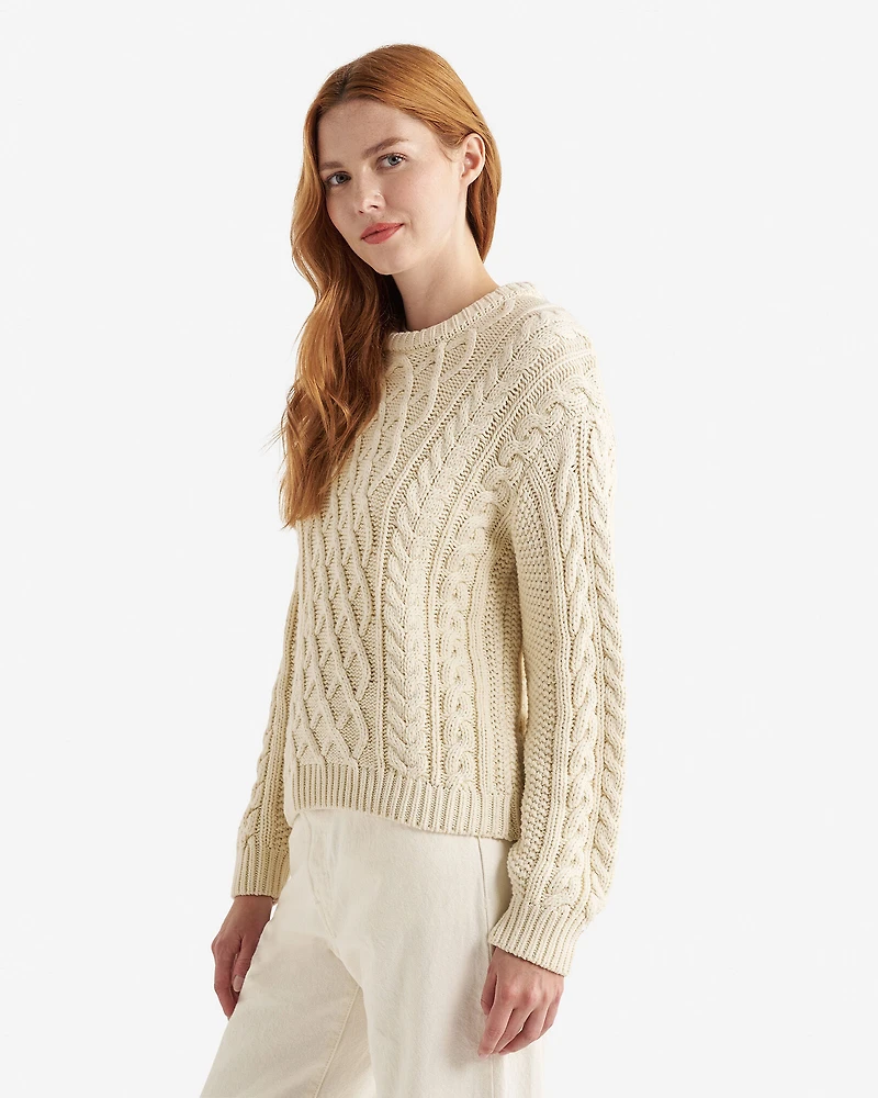 Chandail en tricot à torsades