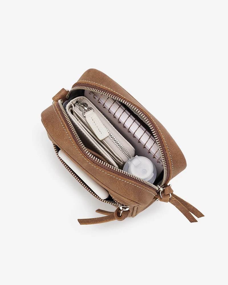 Sac à bandoulière essentiel en cuir Tribe