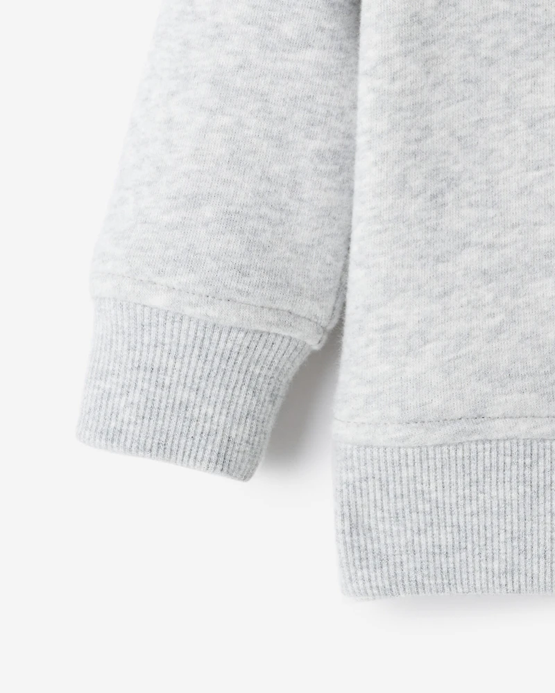 Baby Plaid Applique Crew Sweatshirt