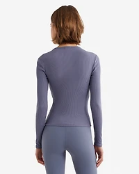 Chandail henley ajusté à manches longues en tissu côtelé Roam