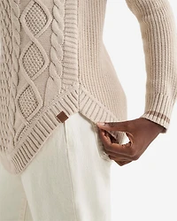 Chandail à col rond Cabane à torsades