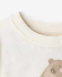 T-shirt à manches longues Ours douillet pour bébés