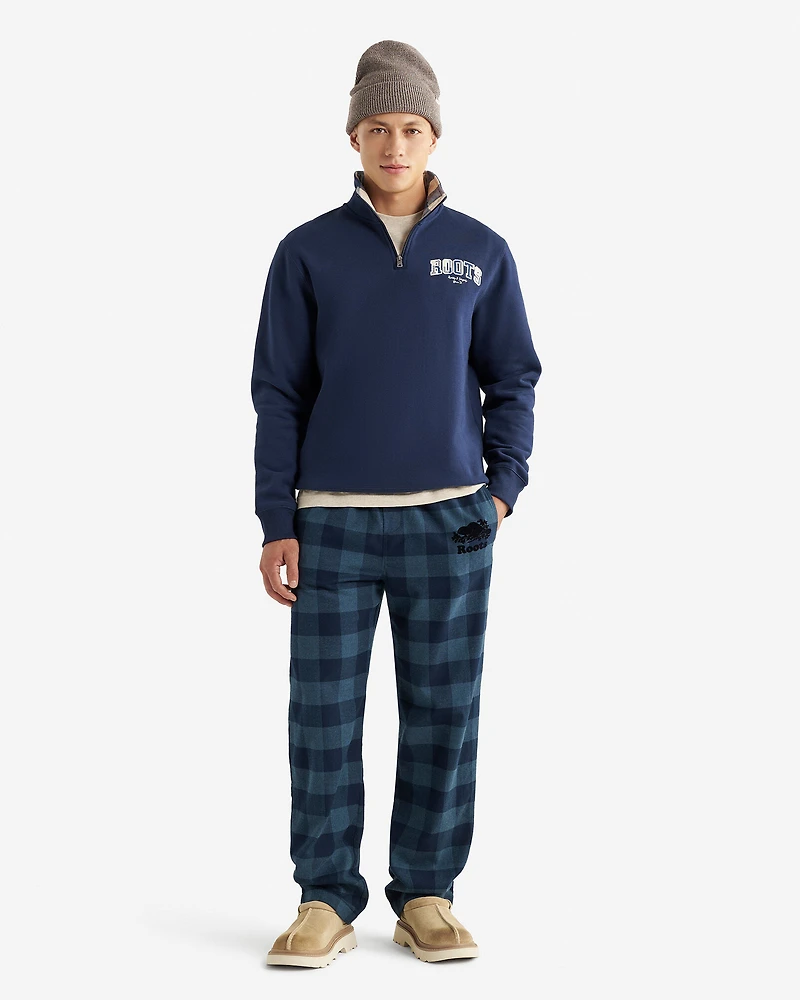 Chandail à demi-glissière avec appliqué carreaux