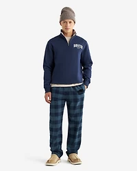 Chandail à demi-glissière avec appliqué carreaux