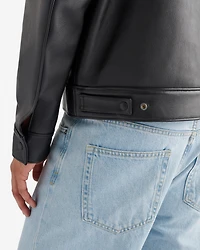 Blouson entraîneur en cuir nappa