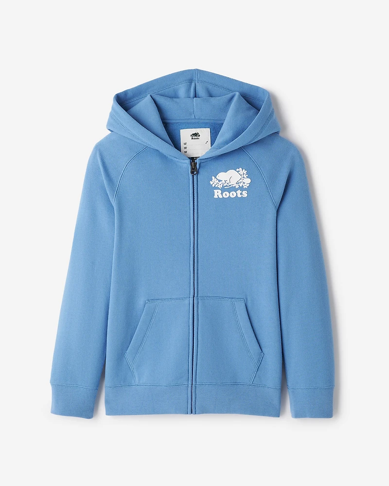 Chandail original à capuchon et glissière en coton bio pour enfants